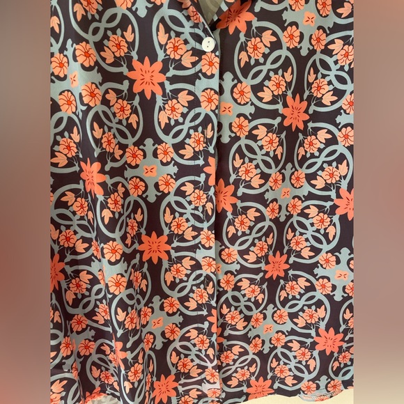 Blue Floral Button Down - Picture 6 of 6